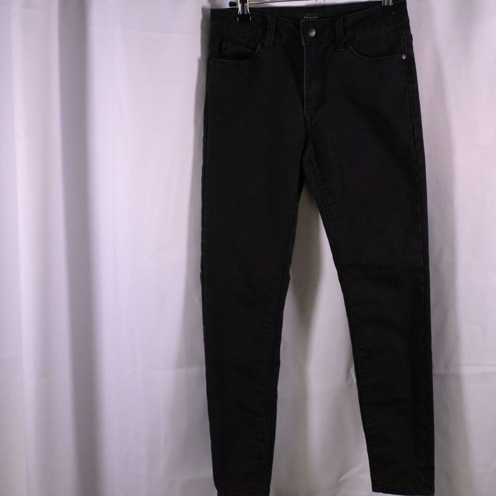 Tahari Womens 2/26 27x26 Black Classic Skinny Kelly‎ Ankle Cropped Jeans